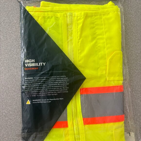 Kishigo XL UNISESX REFLECTIVE SAFETY VEST #1163 Yellow OSHA Walking NEW - Picture 3 of 3